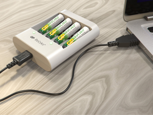 GP USB-Ladegerät GPRHOU411015, inkl. 4 NiMH-Micro-Akkus - Produktbild 3