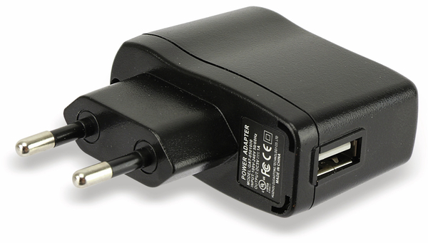 USB-Ladeadapter GAT-0501000, 5 V-/1 A, schwarz - Produktbild 3