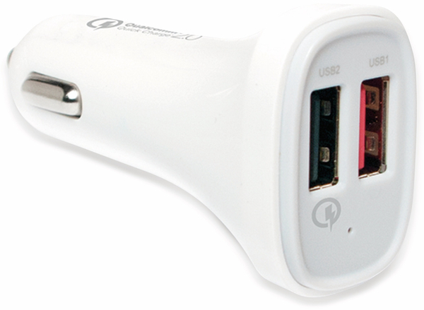 LogiLink USB-Lader, PA0134, KFZ, 2-fach, QC2.0, SmartIQ - Produktbild 2