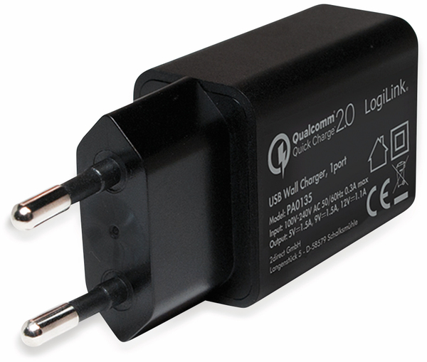 LogiLink USB-Lader, PA0135, 1-fach, 13,5W, QC2.0 - Produktbild 3