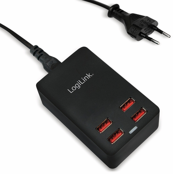 LogiLink USB-Lader, PA0138, 4-fach, 22W, Tischgerät - Produktbild 2