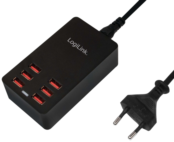 LOGILINK USB-Lader, PA0139, 6-fach, 32W, Tischgerät - Produktbild 3