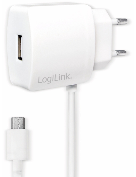 LOGILINK USB-Lader PA0146W, 2-fach, 10,5 W, USB, Micro-USB, weiß