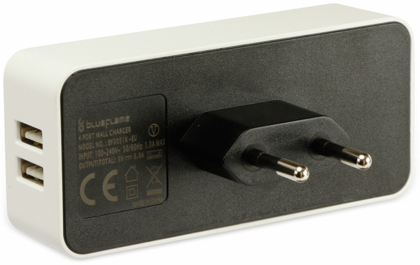 BLUEFLAME USB-Lader, BF3051K-EU, 4-fach, 6,8A - Produktbild 2