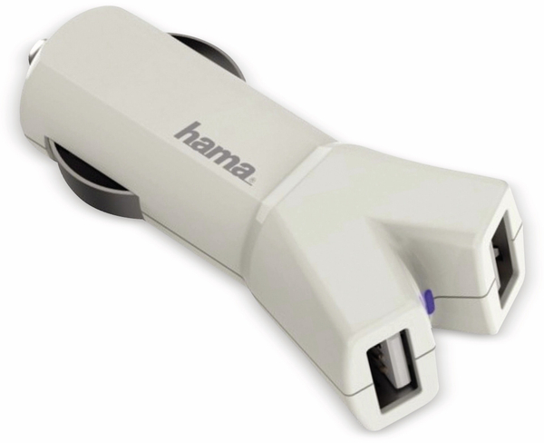 HAMA Dual USB-Ladeadapter 2-fach, 3,4 A, weiß