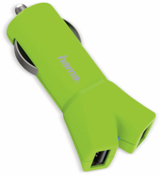 HAMA Dual USB-Ladeadapter 2-fach, 3,4 A, grün