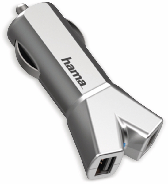 Hama Dual USB-Ladeadapter 2-fach, 3,4 A, silber
