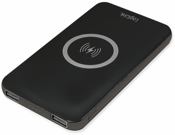 LogiLink Induktionslader PA0180, 6000 mAh, schwarz, 2x USB Port