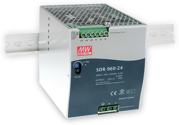 MEAN WELL Schaltnetzteil SDR-960-48, 48 V-/20 A