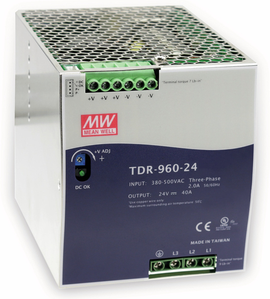 MEAN WELL Schaltnetzteil TDR-960-48, 48 V-/20 A