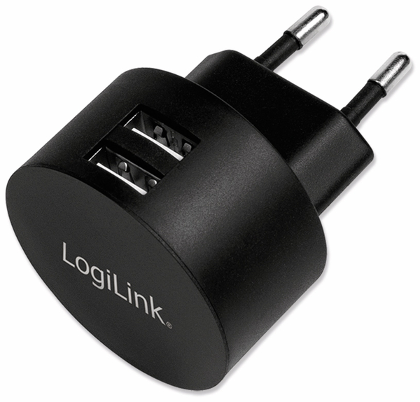 LOGILINK USB-Lader PA0218, 2-fach, 2,1 A, schwarz