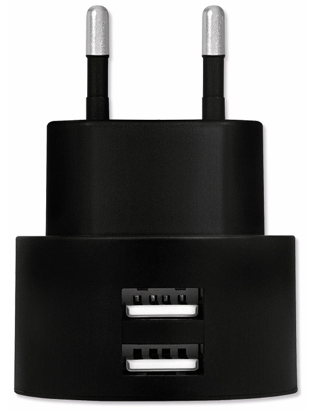 LOGILINK USB-Lader PA0218, 2-fach, 2,1 A, schwarz - Produktbild 2