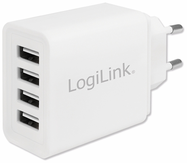 LOGILINK USB-Lader PA0211W, 4-fach, 4,8 A, weiss