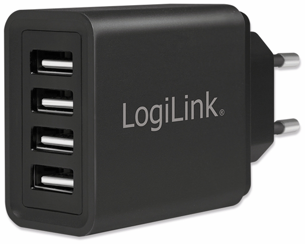 LOGILINK USB-Lader PA0211, 4-fach, 4,8 A, schwarz - Produktbild 2