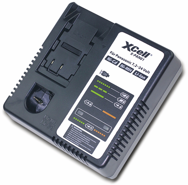 XCELL Ladegerät für Panasonic 7,2-24 V-, Ni-Cd/Ni-MH/Li-Ion Werkzeugakkus