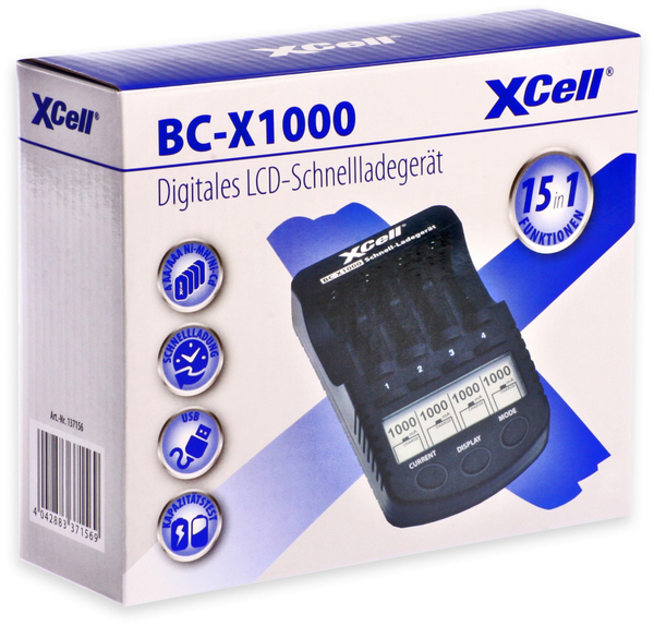 XCELL Ladegerät BC-X1000, mit LCD-Display - Produktbild 6