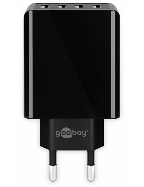 GOOBAY USB-Lader 44953, 4-fach, 3 A, 30 W, schwarz