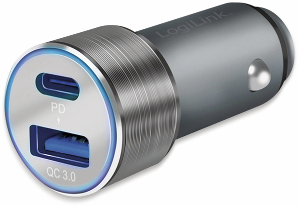 LOGILINK KFZ USB-Lader PA0252, 2-fach, 36 W, 1x USB-A, 1x USB-C - Produktbild 2
