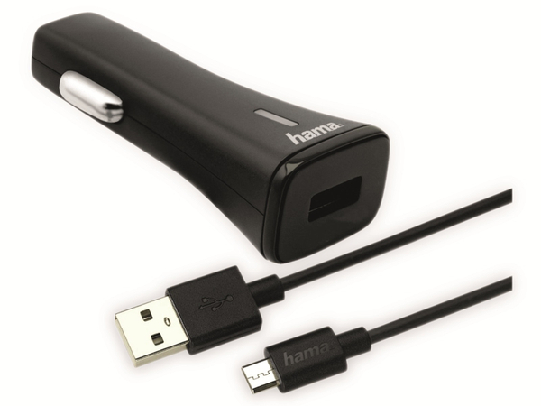 HAMA KFZ-Ladegerät 178376, 9V/ 2A, Micro-USB Ladekabel