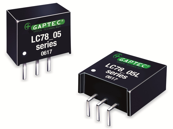 GAPTEC DC-DC-Wandler, Electronic, SIP3 micro size, 4,75-28Vin, 3,3Vout, 500mA, 11,6x6x10,2mm