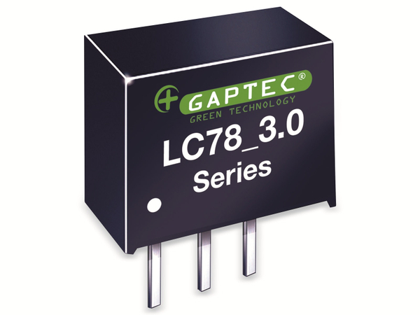 GAPTEC DC-DC-Wandler, Electronic, SIP3 micro size, 4,5-28Vin, 3,3Vout, 3000mA, 11,6x7,5x10,2mm