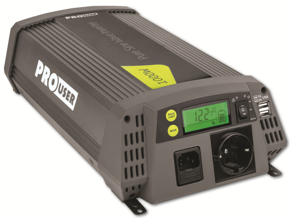 PROUSER Spannungswandler PRO USER PSI1000TX, DC/AC, 12V auf 230V, 1000W