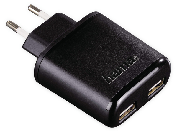 USB-Lader HAMA 173608, 4,8 A, 2-fach, schwarz - Produktbild 2