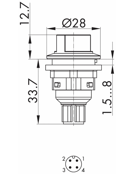 SCHLEGEL Wahlschalter rastend mit M12-Anschluss 4-polig; SVAWBII_C009 - Produktbild 5