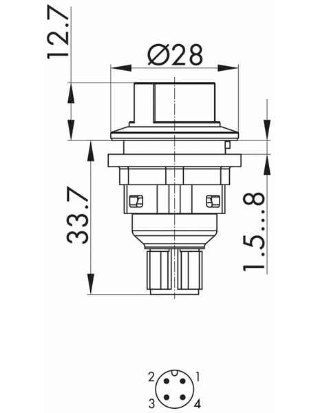 SCHLEGEL Wahlschalter rastend mit M12-Anschluss 4-polig; SVAWAI_C007 - Produktbild 5