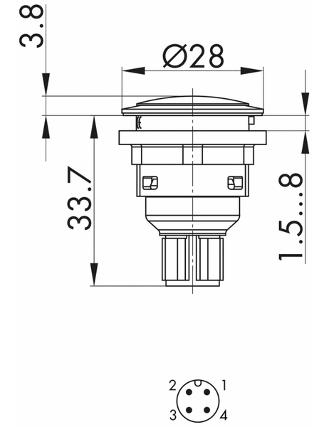 SCHLEGEL Meldeleuchte mit M12-Anschluss 4-polig; SVAN_C010 - Produktbild 3