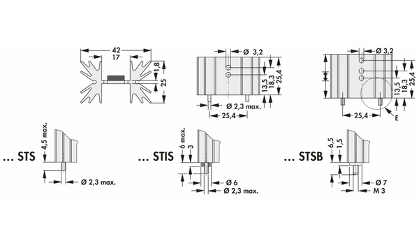 FISCHER ELEKTRONIK Kühlkörper, SK 129 25,4 STS, Leiterkartenkühlkörper , schwarz, Aluminium - Produktbild 2