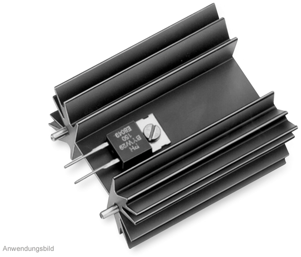Kühlkörper Aluminium schwarz 4 Stück 