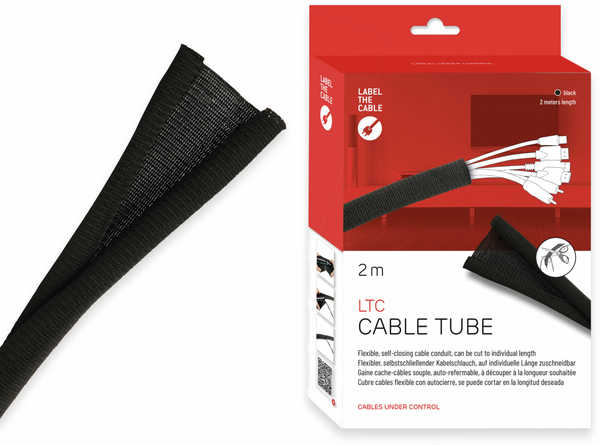LTC Kabel-Schlauch CABLE TUBE, 2m, schwarz