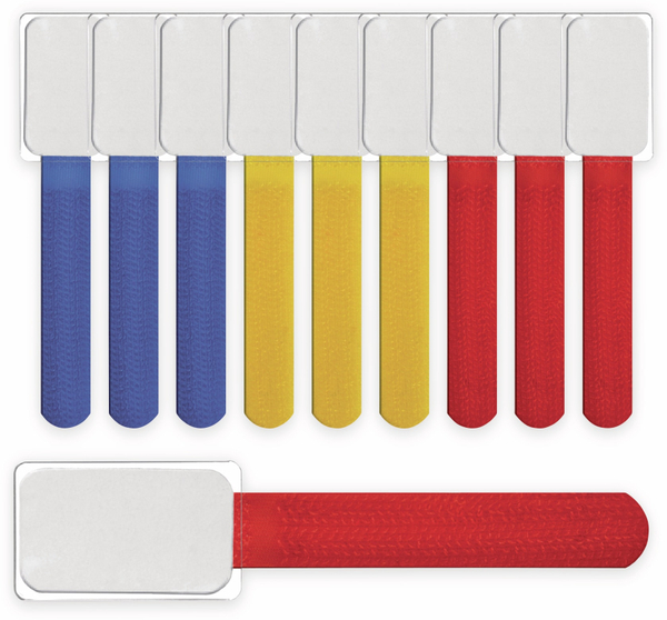 LABEL THE CABLE LTC Klett-Kabelbinder MINI, verschiedene Farben, 10 Stück - Produktbild 3