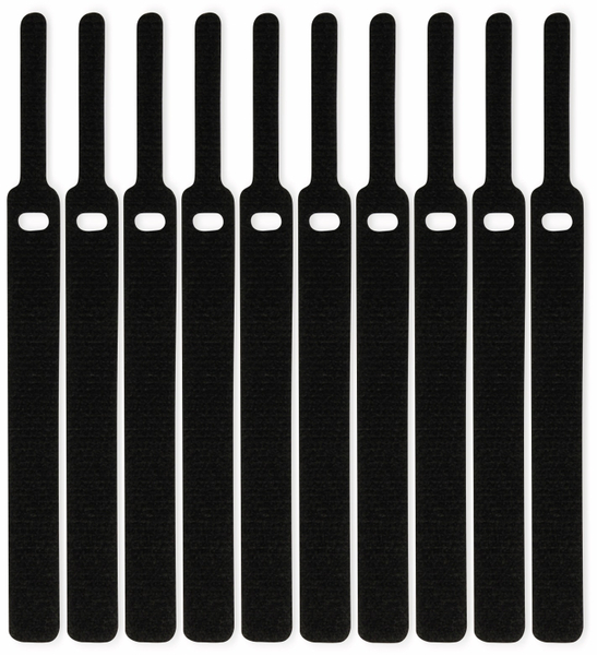 LABEL THE CABLE LTC Klett-Kabelbinder BASIC STRAPS, schwarz, 10 Stück - Produktbild 3