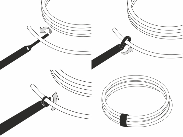 LABEL THE CABLE LTC Klett-Kabelbinder BASIC STRAPS, schwarz, 10 Stück - Produktbild 4