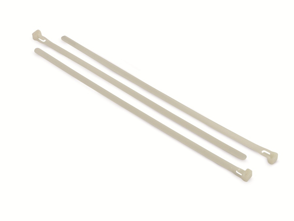 DAYTOOLS Kabelbinder, 300x7,5 mm, Lösbar, weiß, 100 Stück
