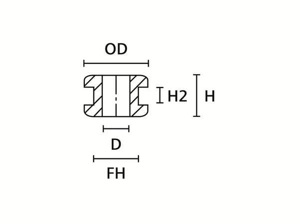 HELLERMANNTYTON Durchführungstülle, 633-02030, Schwarz, PVC, ∅ 10 mm, 1 Stück - Produktbild 2