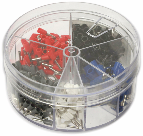 Sortiment Aderendhülsen 0,5 mm² - 2,5 mm², 400 Stück, in Kunststoffbox - Produktbild 2