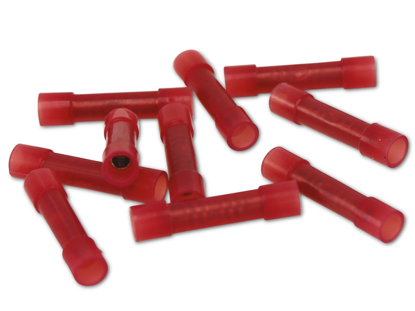 Stoß-Quetschverbinder, 10 Stück, rot
