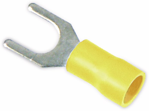 Gabel-Kabelschuhe, M4, gelb, 10 Stück