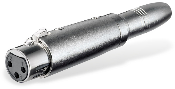 GOOBAY XLR-Adapter, XLR-Kupplung/Klinkenkupplung 6,3 mm mono