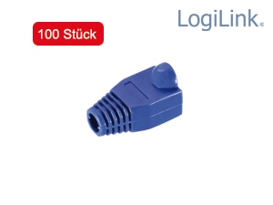 LOGILINK Knickschutzhülle für RJ45-Stecker, blau, 100 Stück