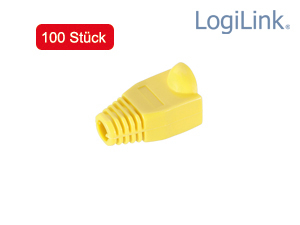LogiLink Knickschutzhülle für RJ45-Stecker, gelb, 100 Stück