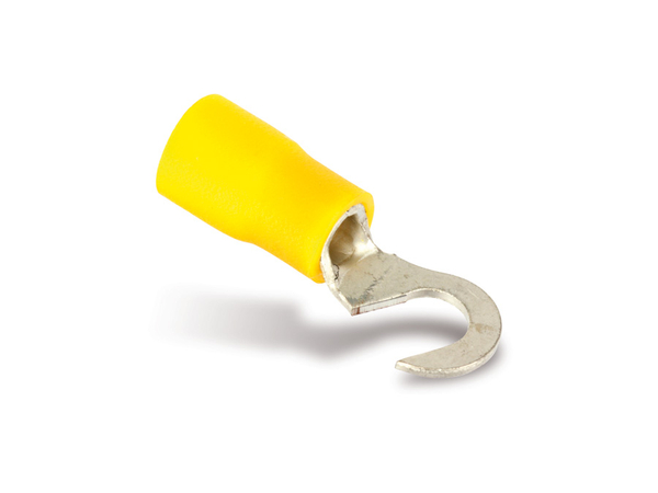 Haken-Kabelschuhe, 4…6 mm², gelb, 10 Stück