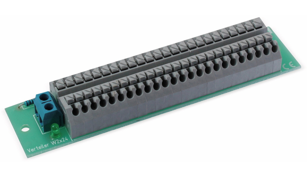 Stromverteiler 2x 24-polig, W2x24, mit Steckklemmen und Kontrollleuchten - Produktbild 2