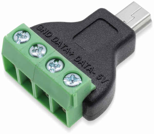 Steckverbinder, Mini-USB, Schraubanschl, Stecker - Produktbild 2
