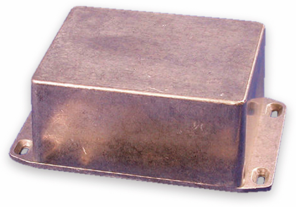 HAMMOND Aluminium-Gehäuse, 1590CFL, 120x94x56,5 mm, mit Befestigungsflansch