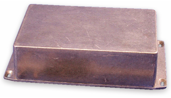 HAMMOND Aluminium-Gehäuse, 1590DFL, 187,5x119,5x56 mm, mit Befestigungsflansch
