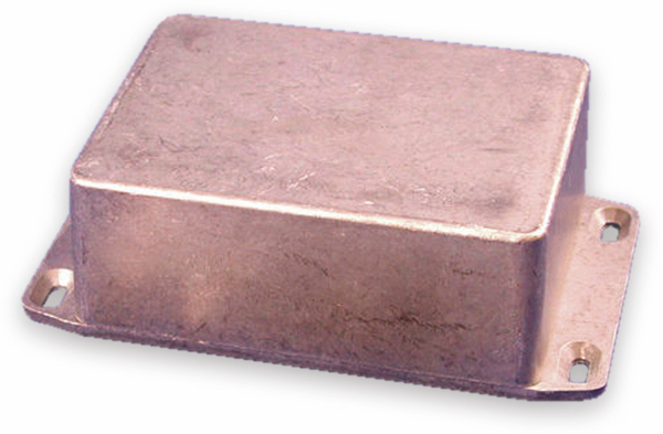 HAMMOND Aluminium-Gehäuse, 1590SFL, 110,5x81,5x44 mm, mit Befestigungsflansch